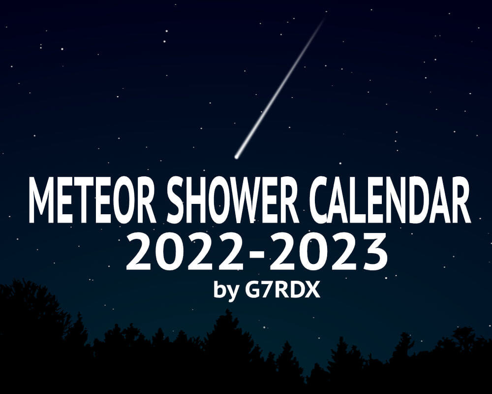 meteor shower calendar 2022 2023