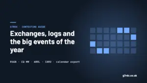 Exchanges, logs and the big events of the year - G7RDX guide cover