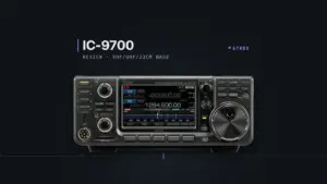 Icom IC-9700 VHF UHF 23cm transceiver on the G7RDX bench